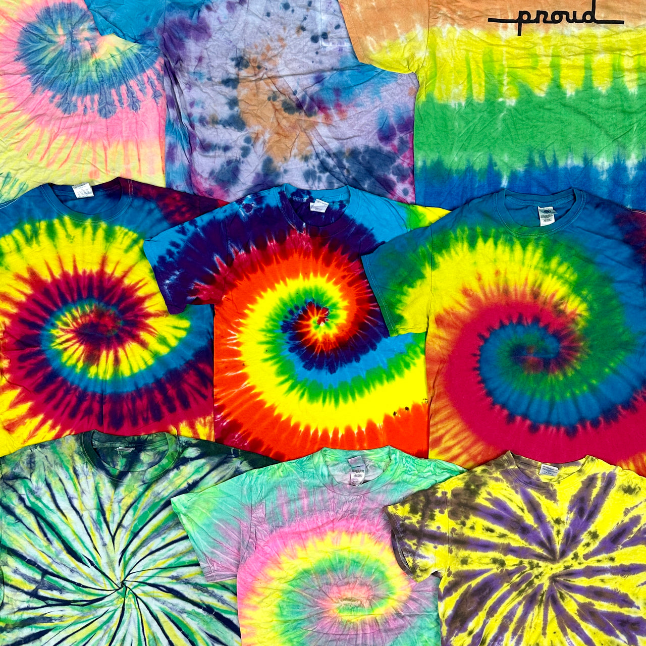 Tie-Dye T-Shirts Wholesale (Mixed)