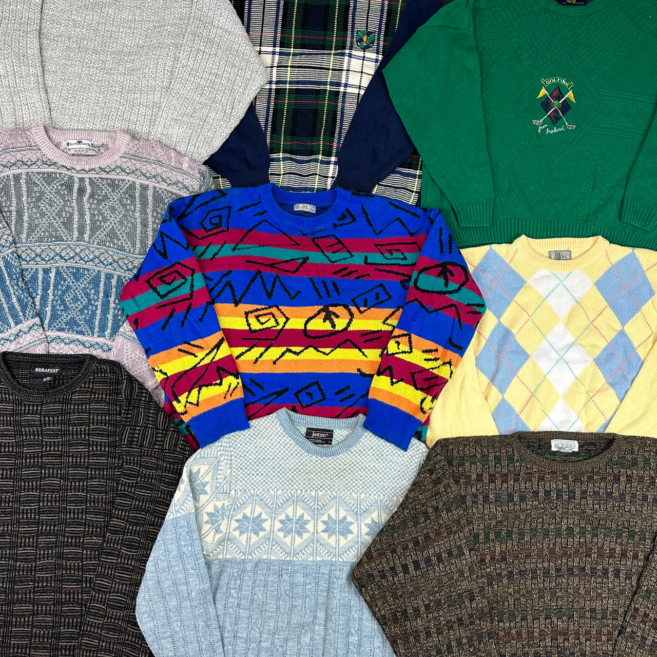 Vintage Patterned Jumper Wholesale (Knitwear)