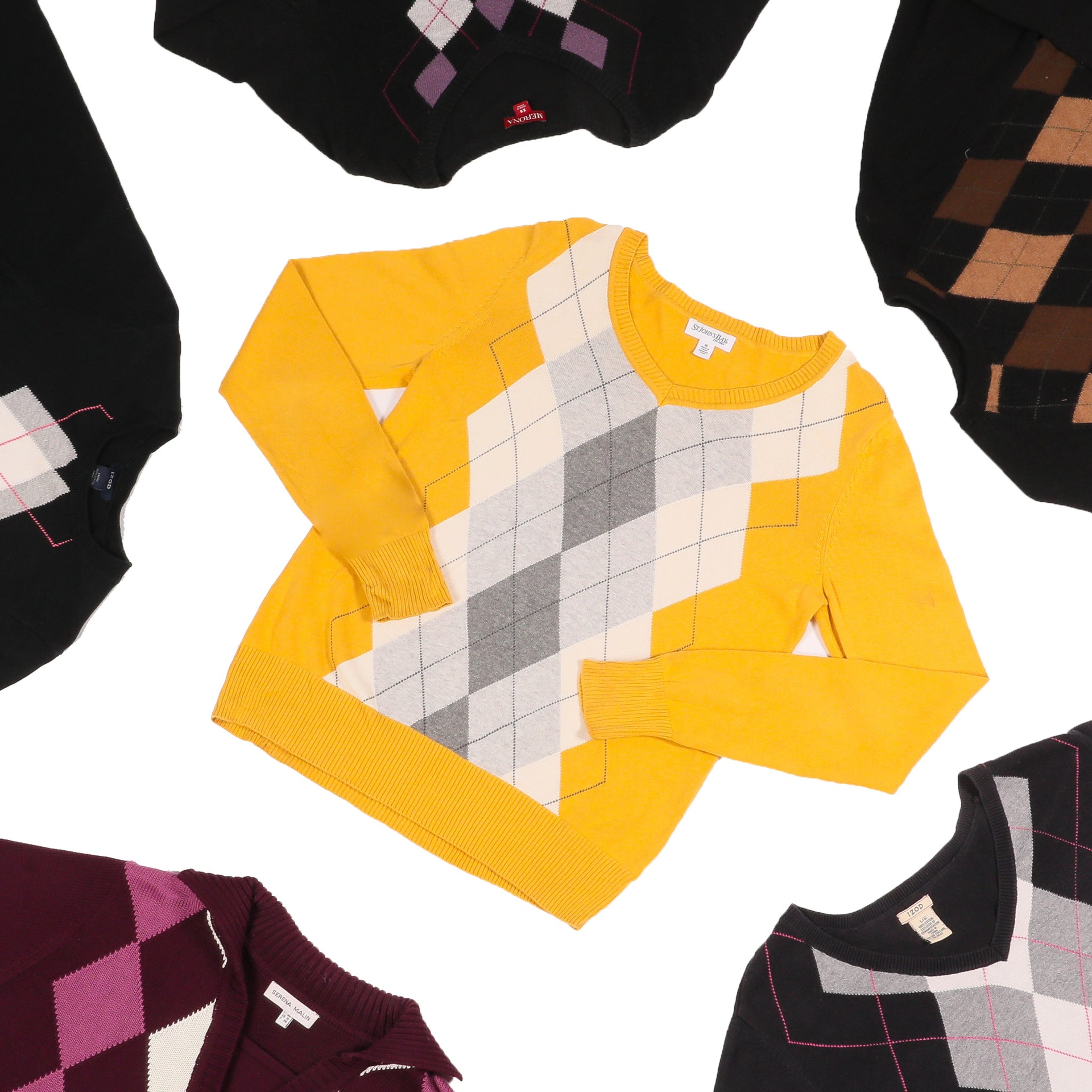 Vintage Argyle Sweater Wholesale