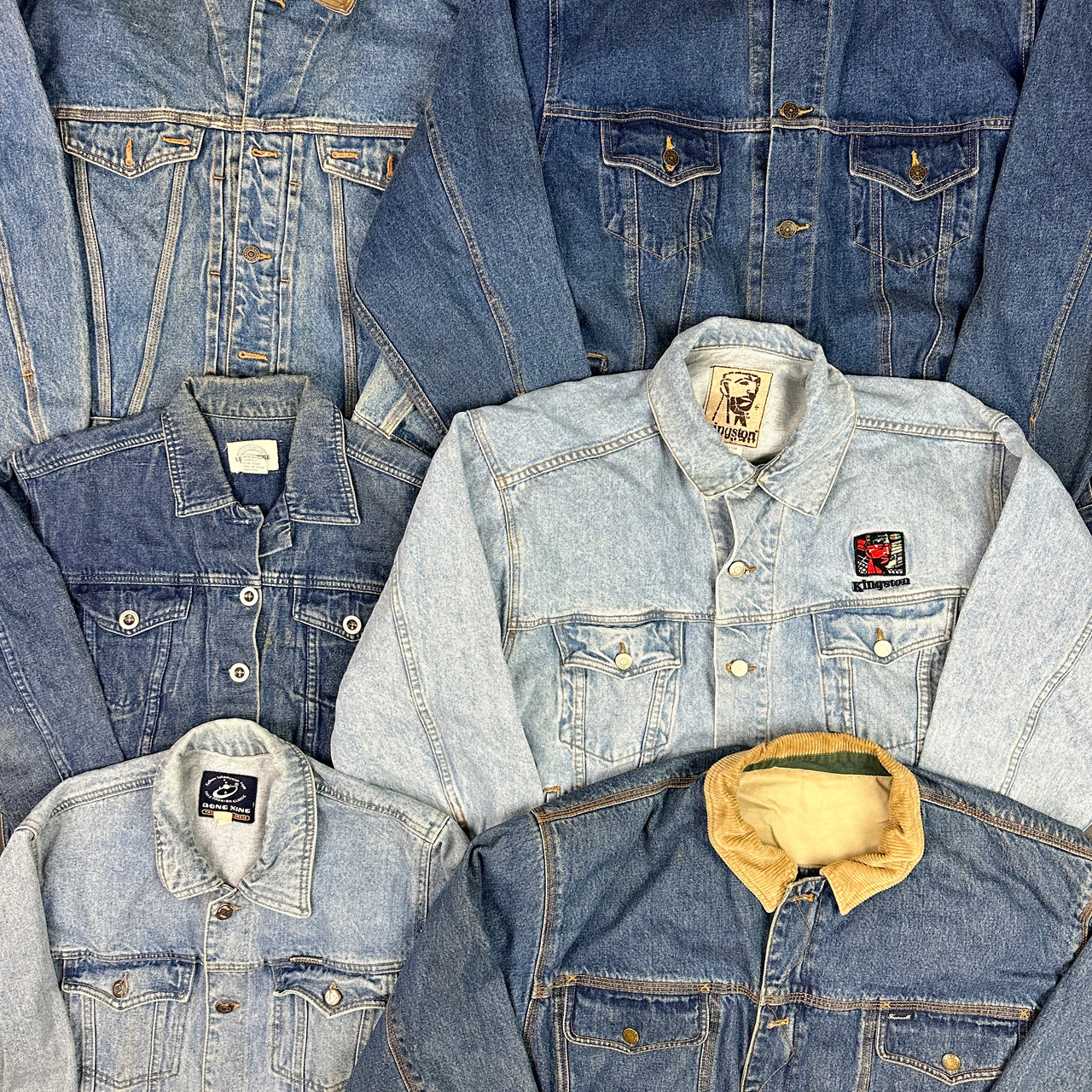 10 x VINTAGE DENIM TRUCKER JACKETS (MIXED) GRADE A