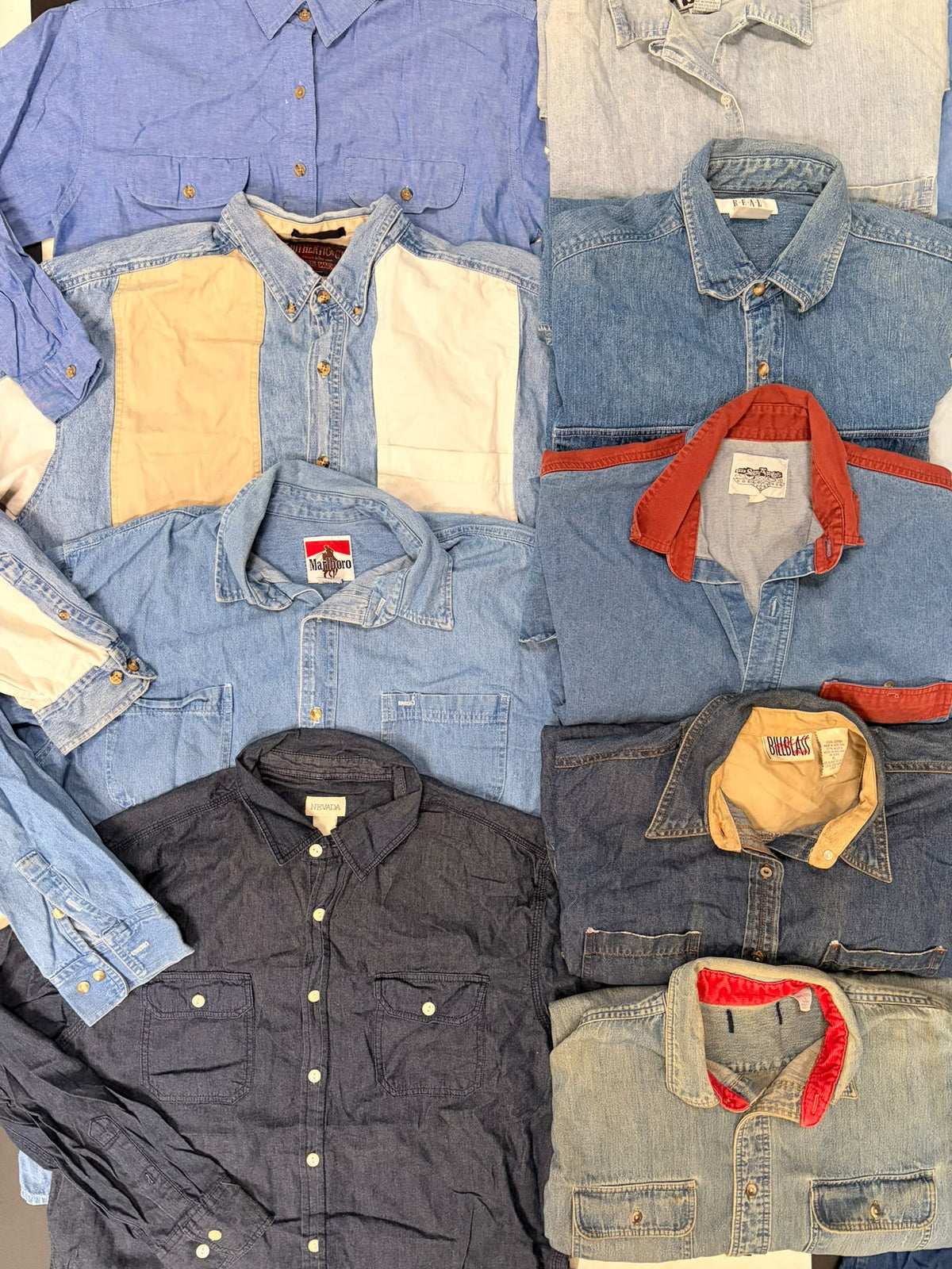 30 x DENIM LONG SLEEVES SHIRTS - GRADE A/B