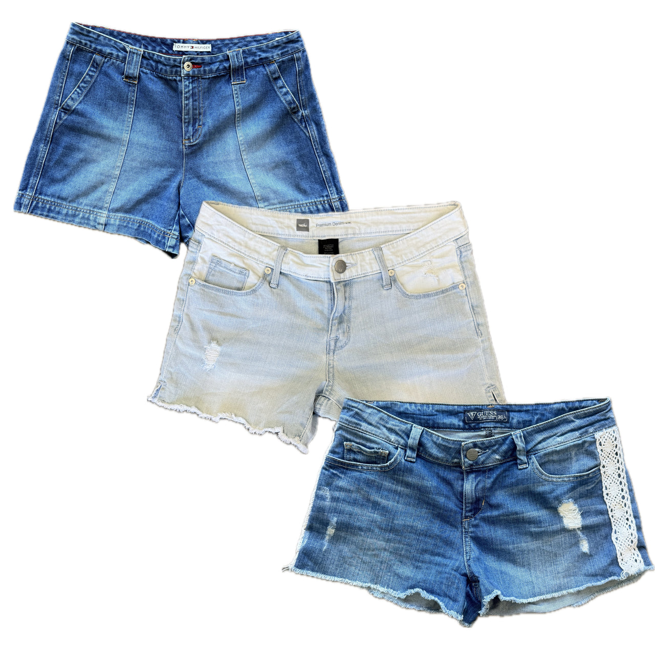 20 x WOMENS DENIM HOT PANT JORT SHORTS GRADE A/B